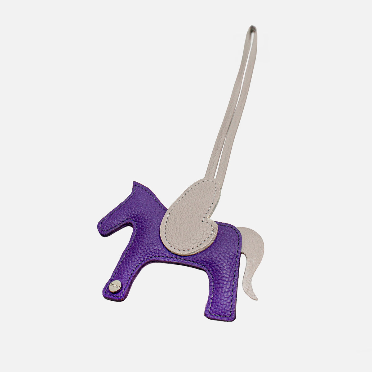 Llavero celina de cuero para mujer - Morado