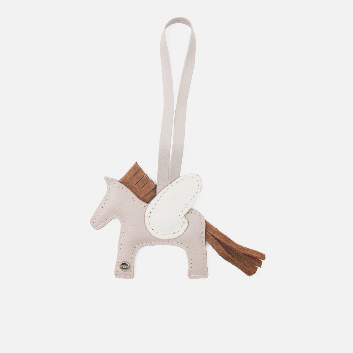 Llavero celina de cuero para mujer - Taupe