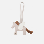 Llavero celina de cuero para mujer - Taupe