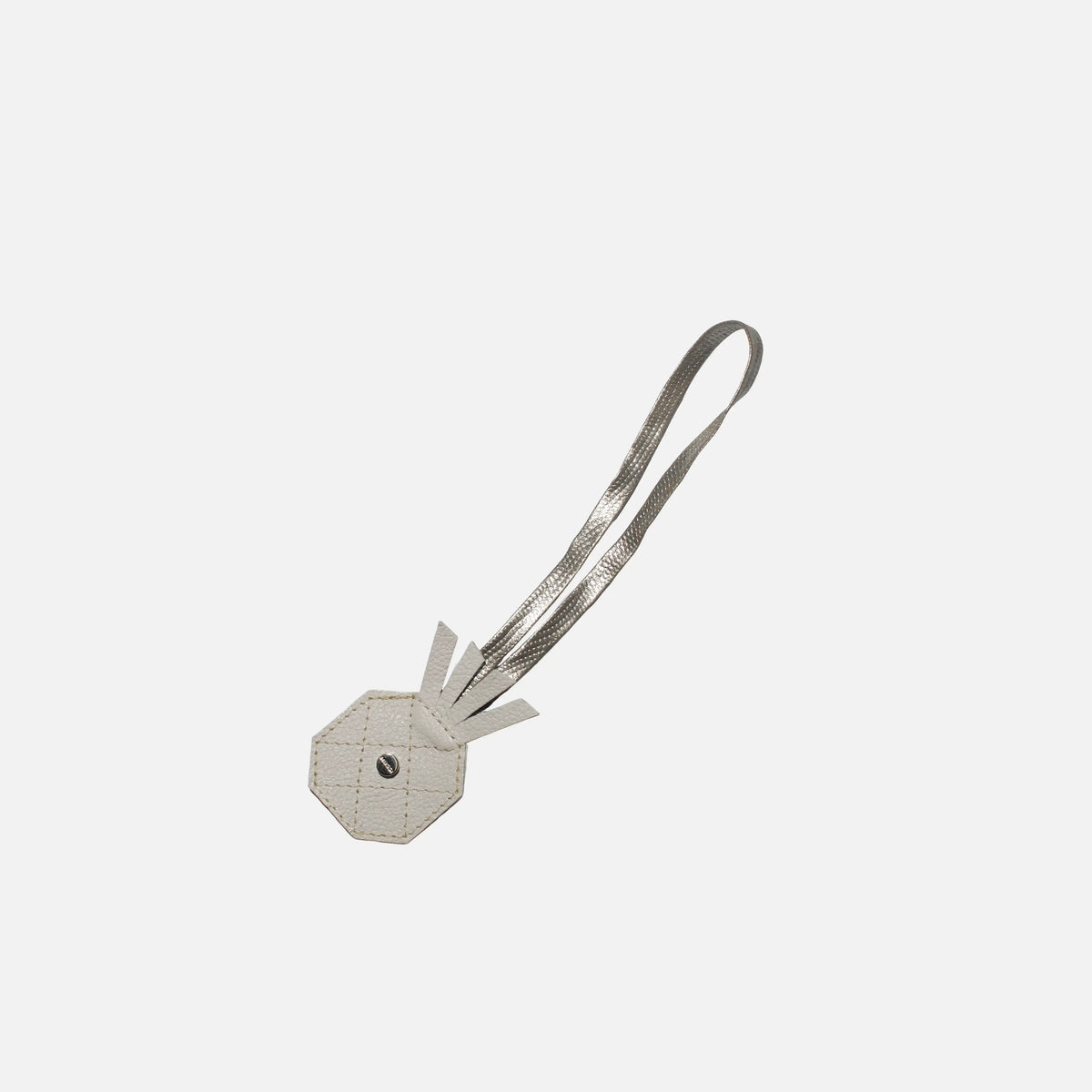 Llavero kamil de cuero para mujer - Hueso