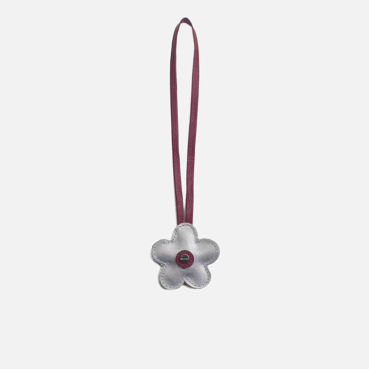 Llavero moira de cuero para mujer - Vino