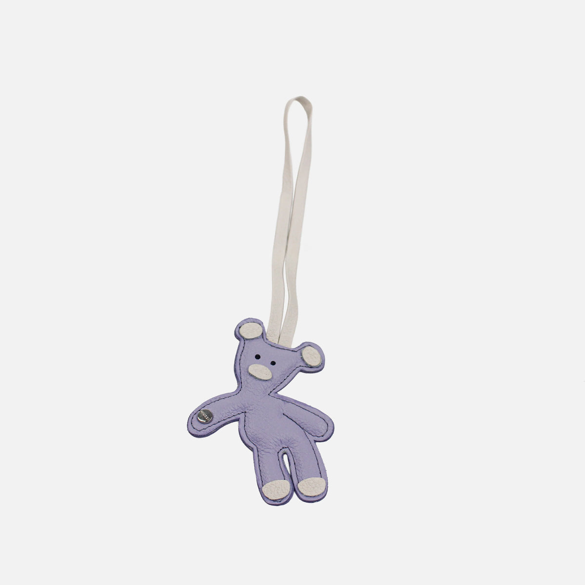 Llavero bruna de cuero para mujer - Morado