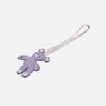 Llavero bruna de cuero para mujer - Morado