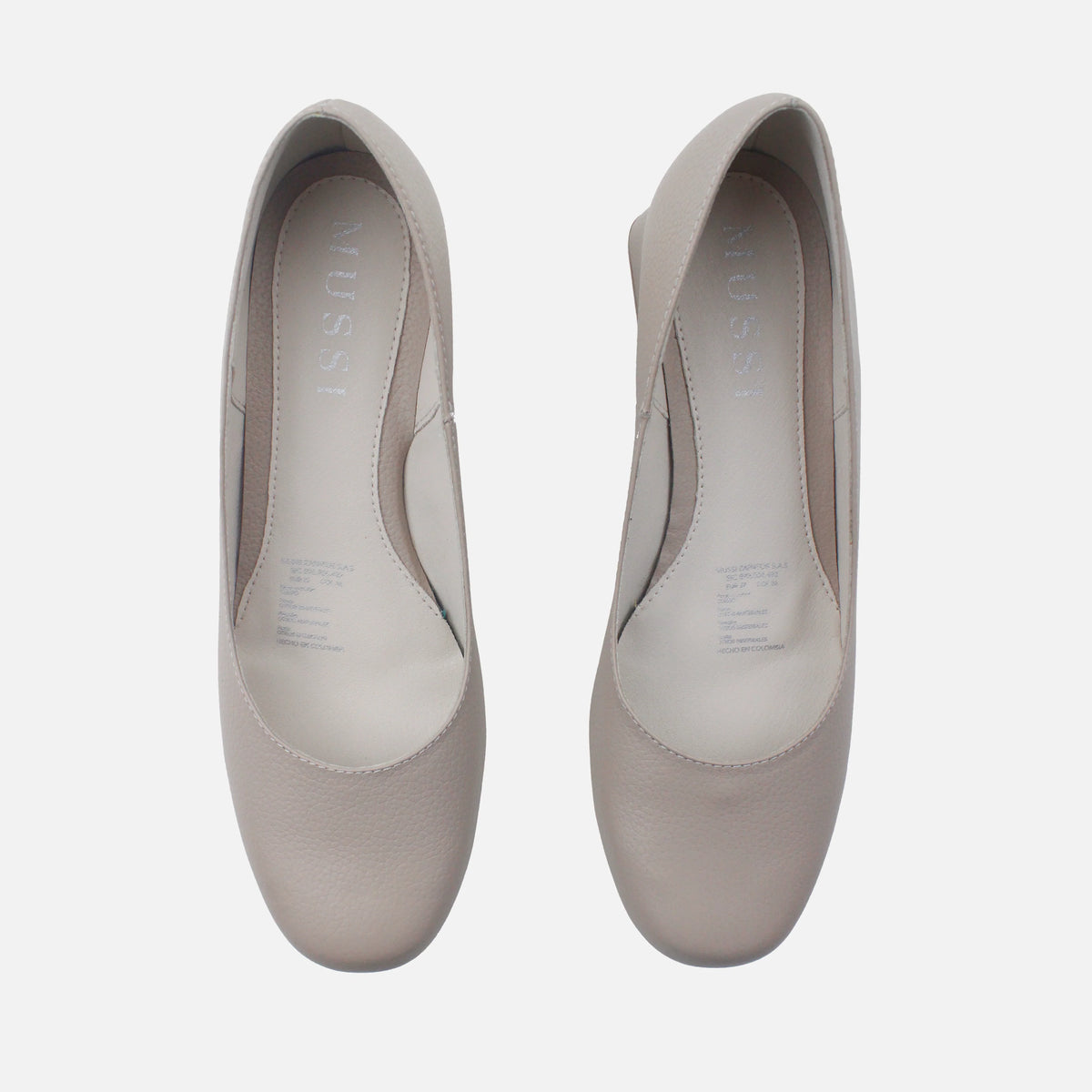 Tacones samara de cuero para mujer - Nude
