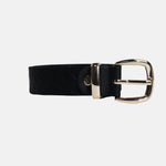 Correa tessa de cuero para mujer - Negro
