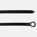 Correa monica de cuero para mujer - Negro