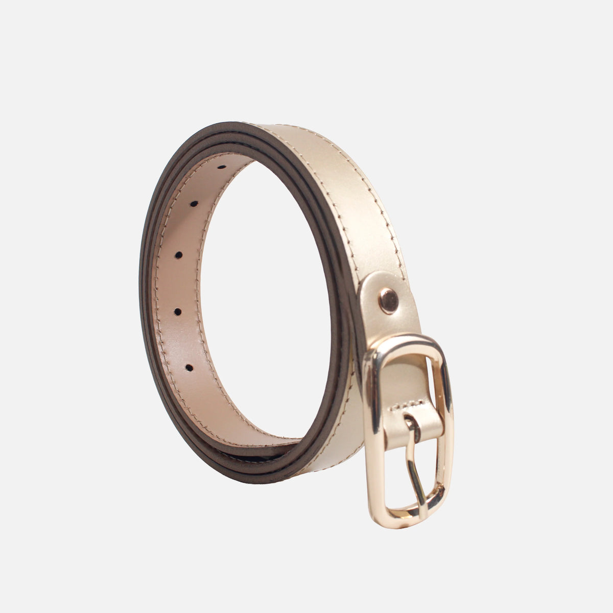 Correa melissa de cuero para mujer - Oro