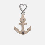 Llavero euria de cuero para mujer - Oro