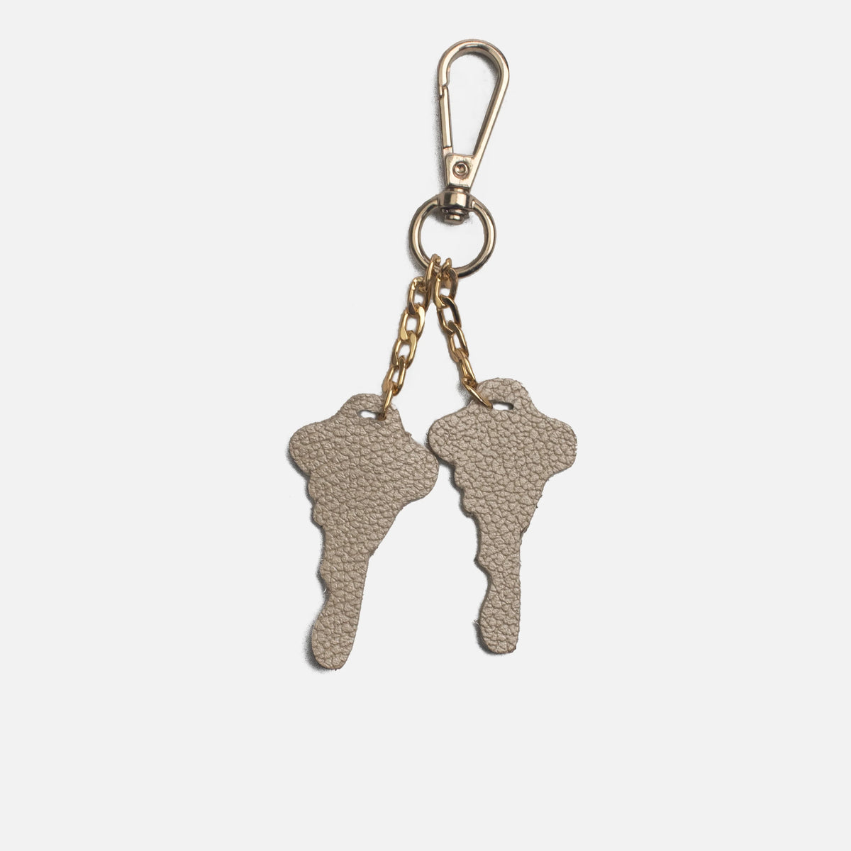 Llavero amara de cuero para mujer - Oro