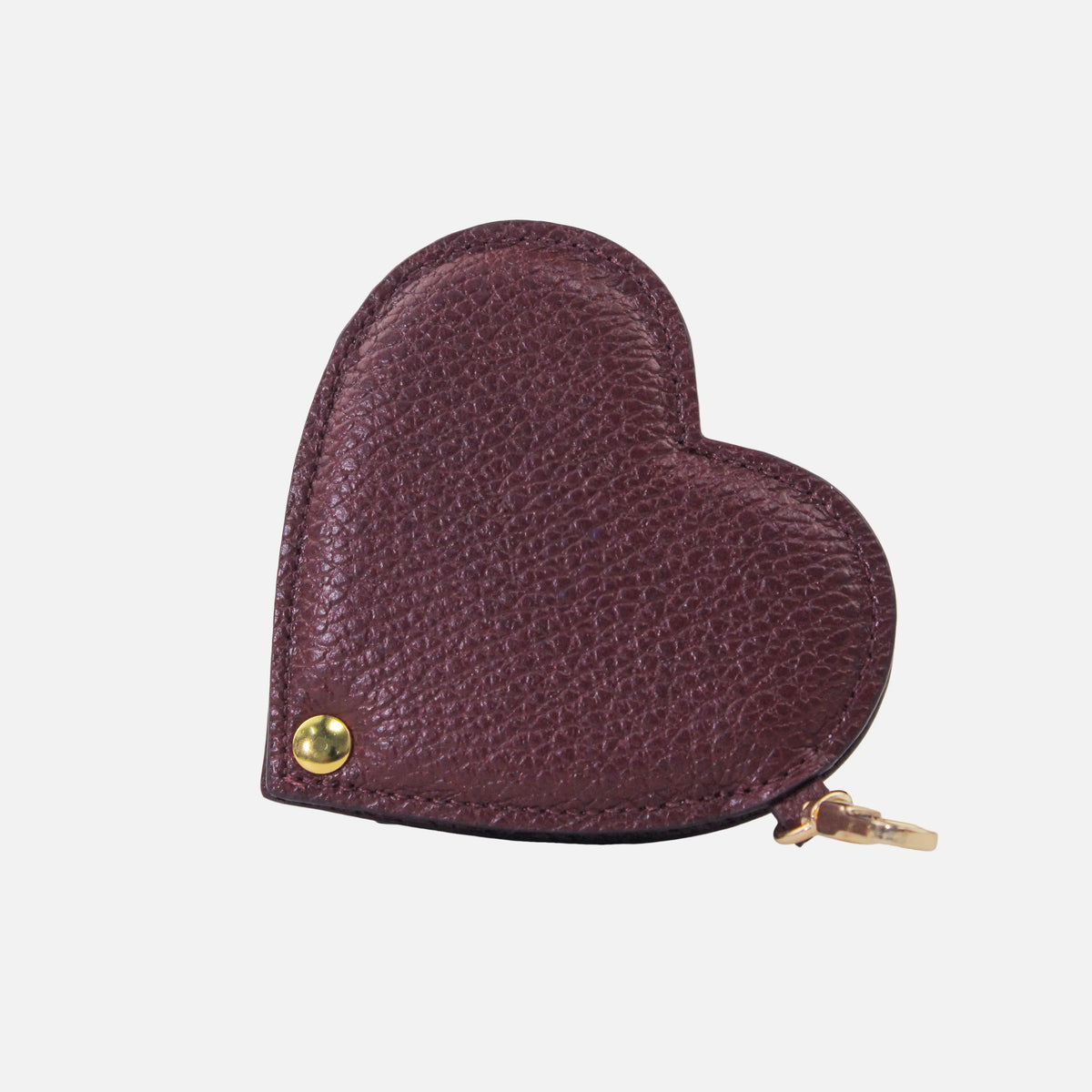 Llavero cora de cuero para mujer - Vino