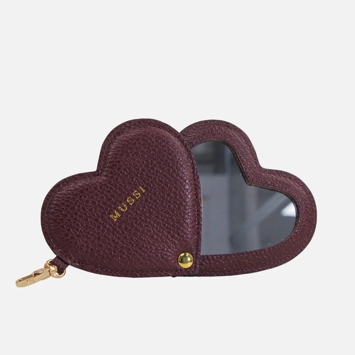 Llavero cora de cuero para mujer - Vino