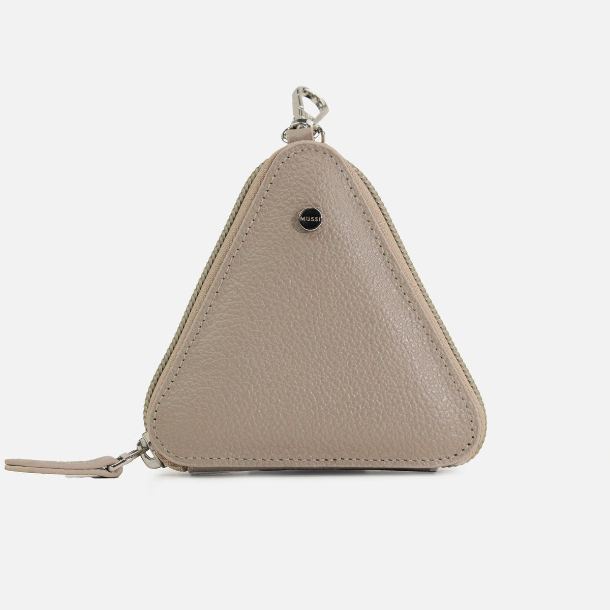 Monedero kumi de cuero para mujer - Taupe