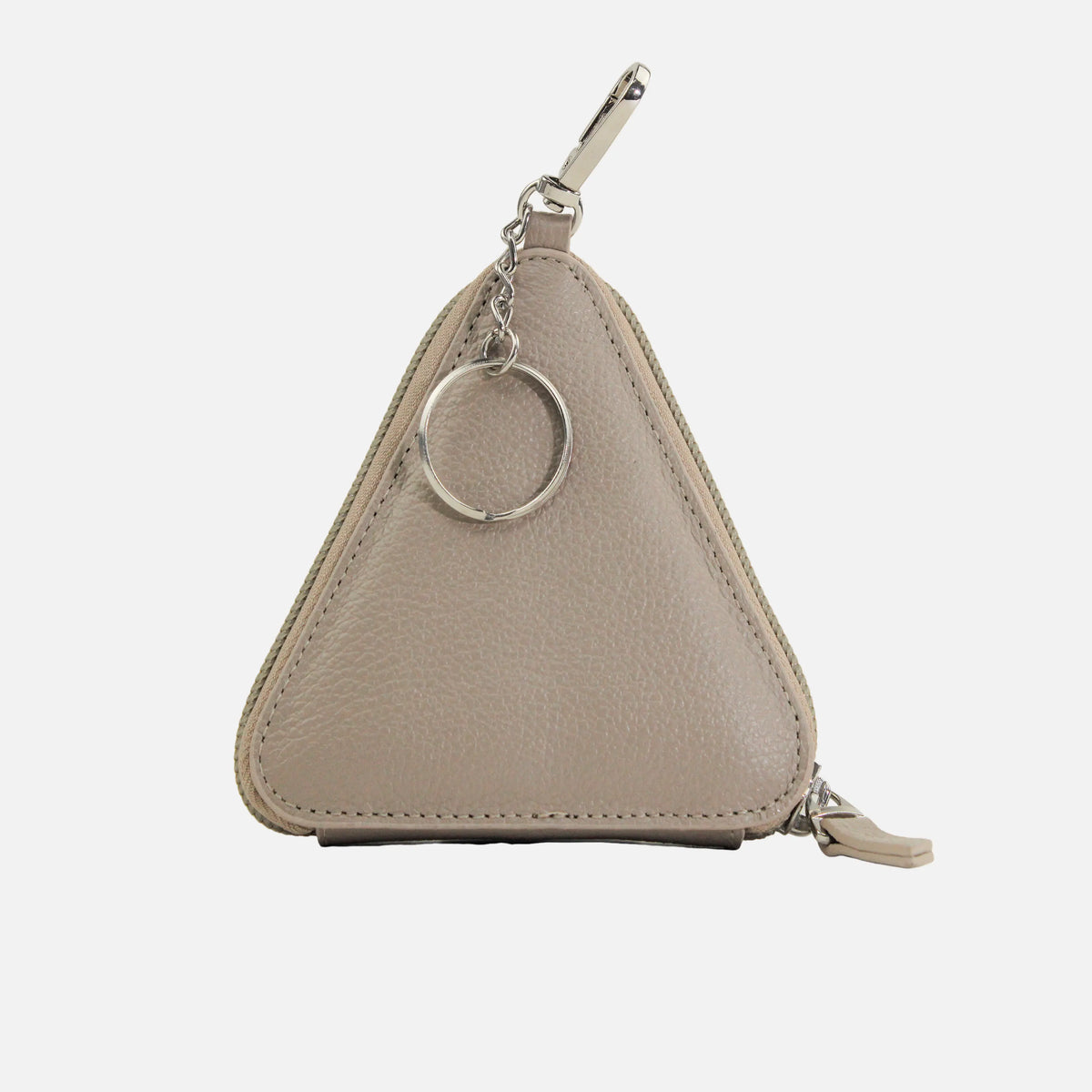 Monedero kumi de cuero para mujer - Taupe