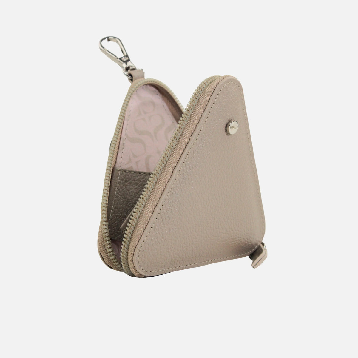 Monedero kumi de cuero para mujer - Taupe