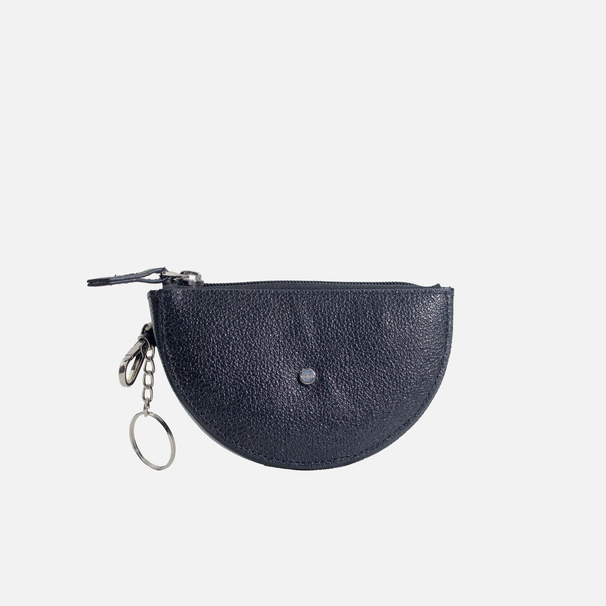 Monedero camari de cuero para mujer - Negro