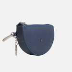 Monedero camari de cuero para mujer - Azul