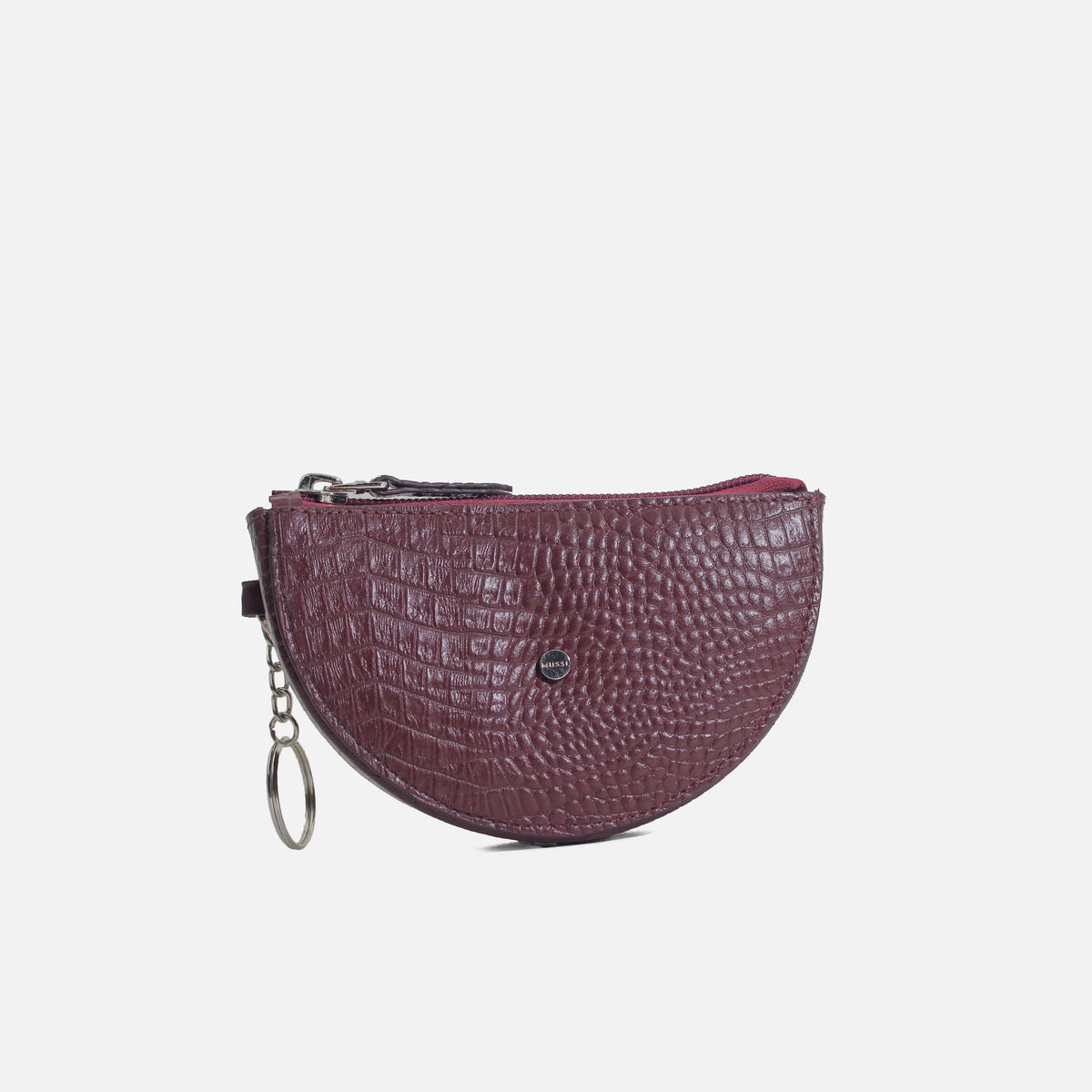 Monedero camari de cuero para mujer - Vino