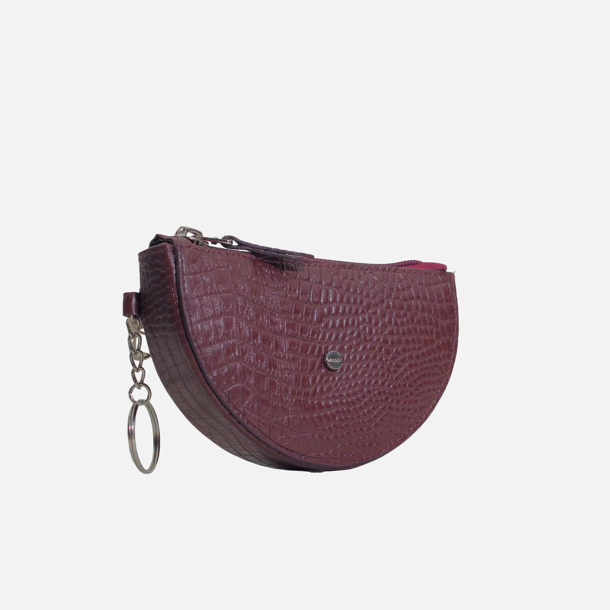 Monedero camari de cuero para mujer - Vino