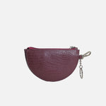 Monedero camari de cuero para mujer - Vino