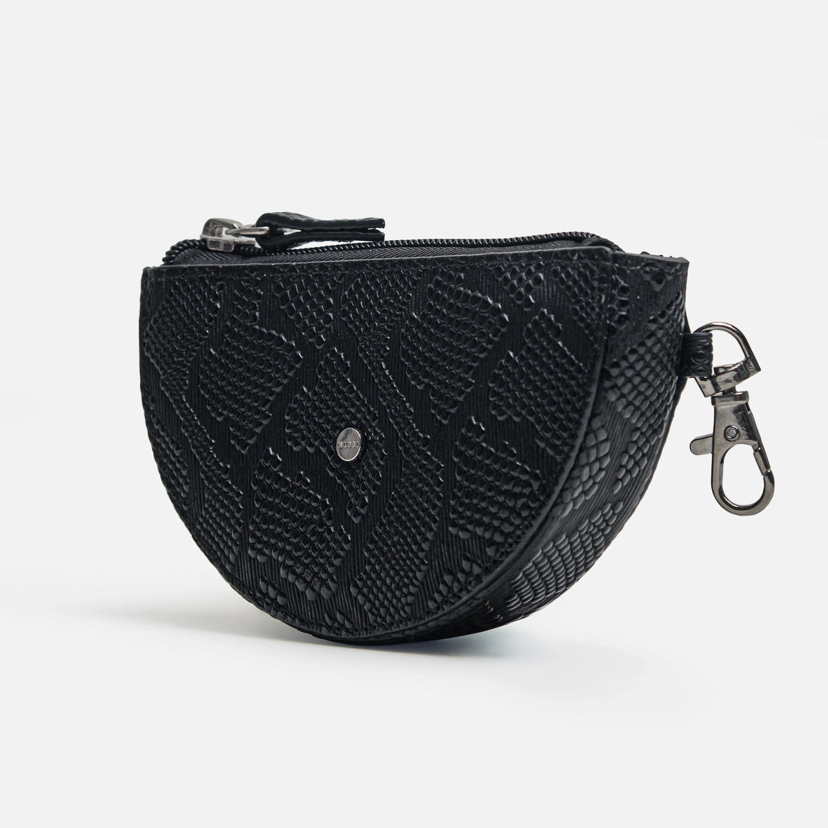 Monedero camari de cuero para mujer - Negro