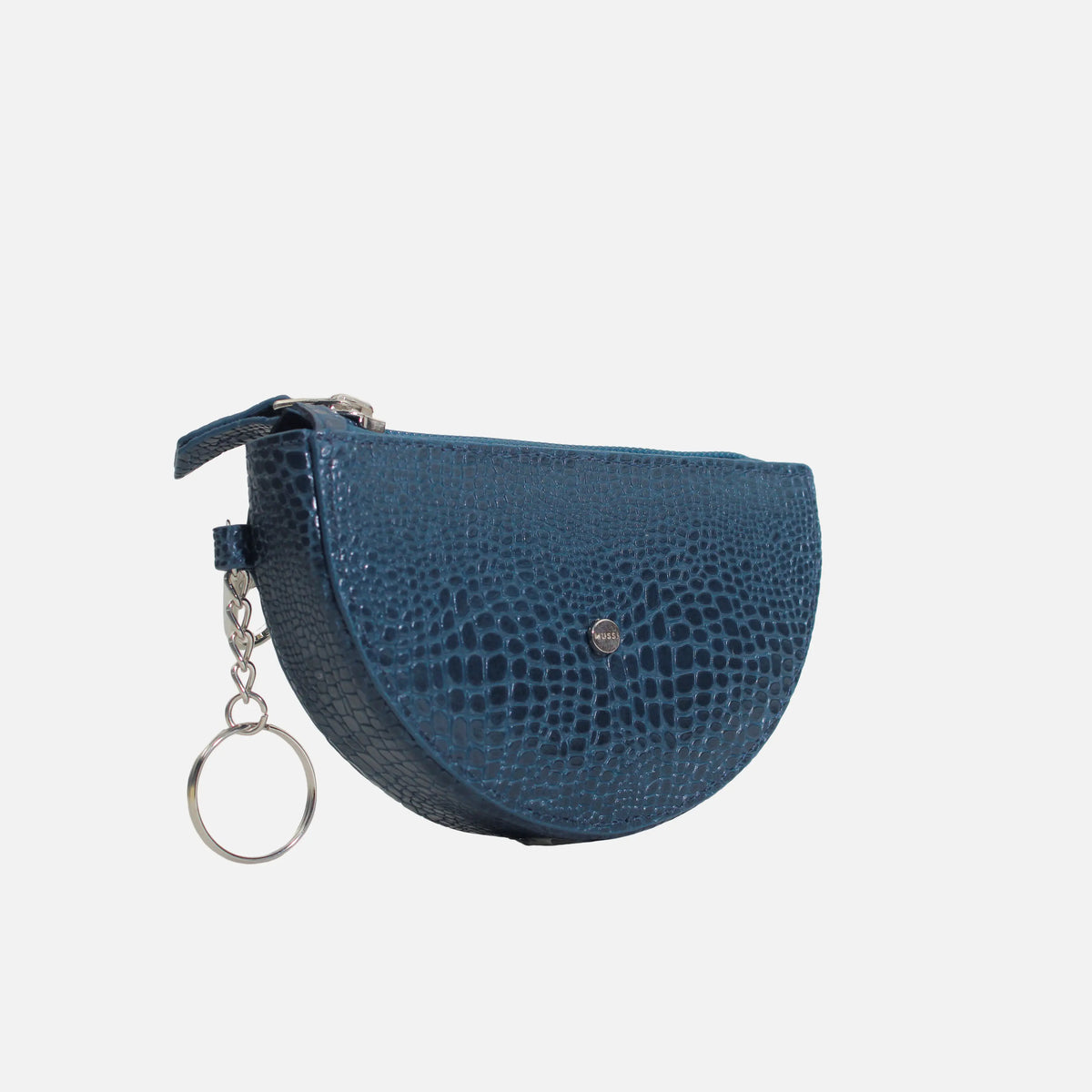 Monedero camari de cuero para mujer - Azul