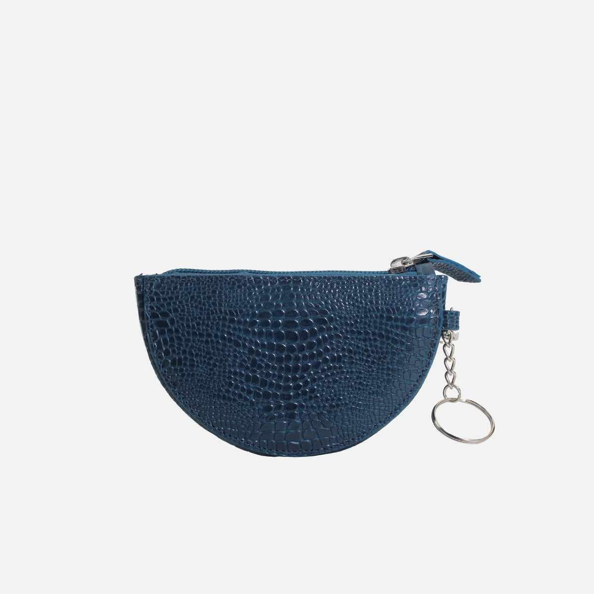 Monedero camari de cuero para mujer - Azul