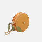 Monedero merry de cuero para mujer - Naranja