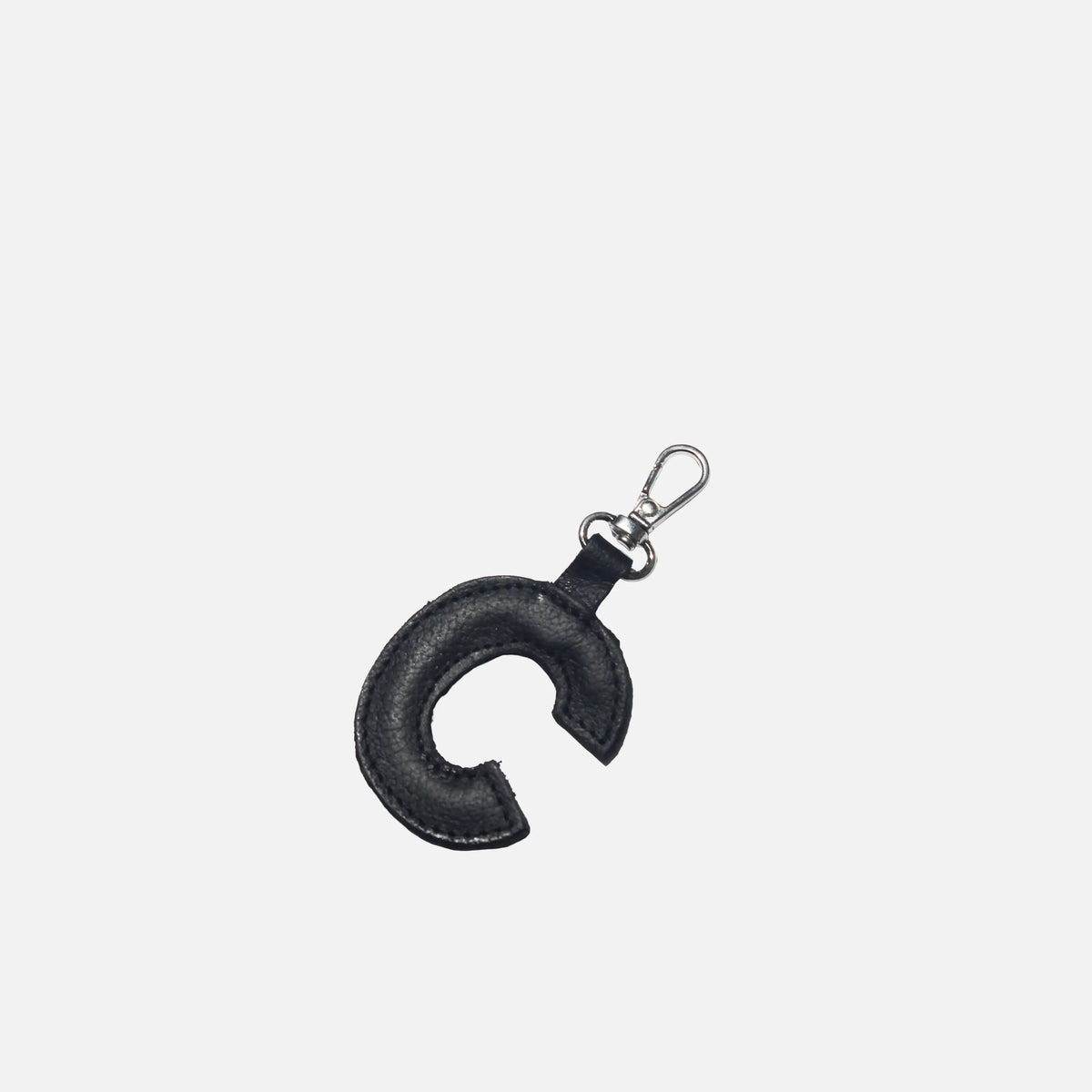 Llavero sutil de cuero para mujer - Negro