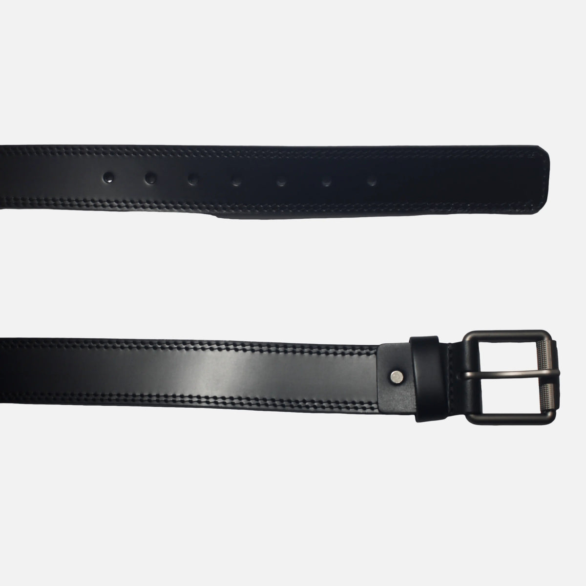 Correa lian de cuero para hombre - Negro