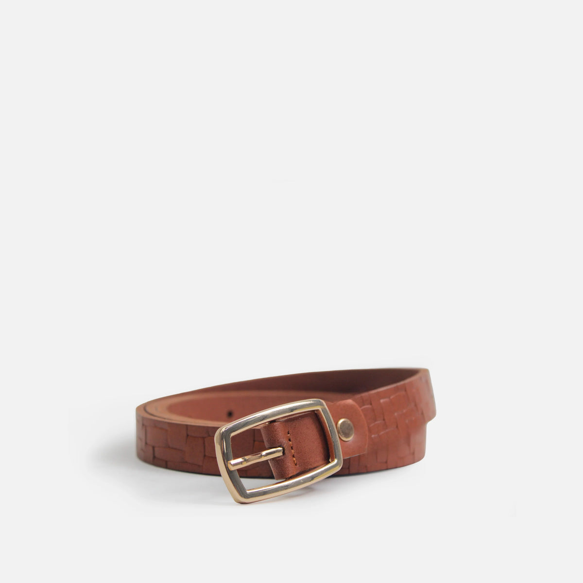 Correa ridel de cuero para mujer - Miel