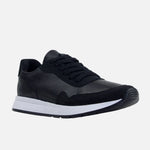 Tenis priscilla de cuero para mujer - Negro