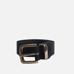 Correa vela de cuero para mujer - Negro