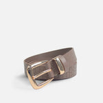 Correa vela de cuero para mujer - Taupe