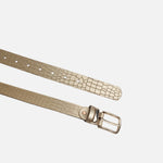 Correa vela de cuero para mujer - Oro