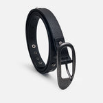 Correa sabel de cuero para mujer - Negro