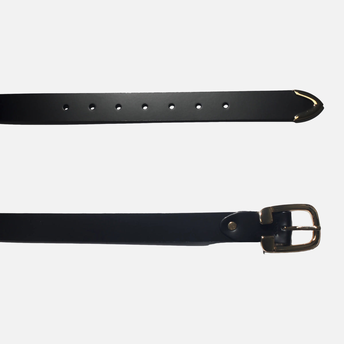 Correa yaret de cuero para mujer - Negro