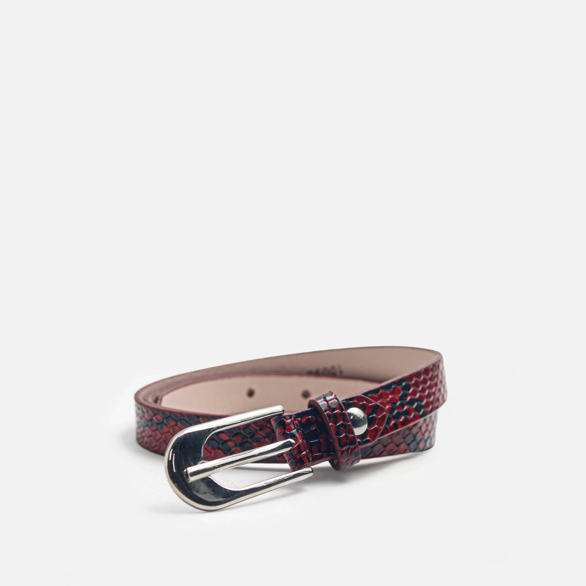 Correa romero de cuero para mujer - Rojo