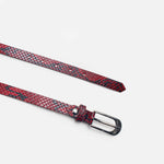 Correa romero de cuero para mujer - Rojo