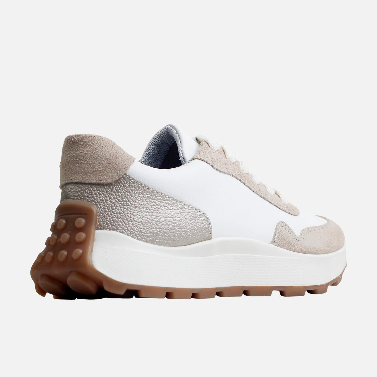 Tenis regina de cuero para mujer - Blanco