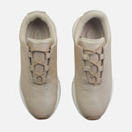 Tenis con plataforma lirio de cuero para mujer - Oro