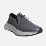 Tenis con plataforma emree de cuero para mujer - Plateado