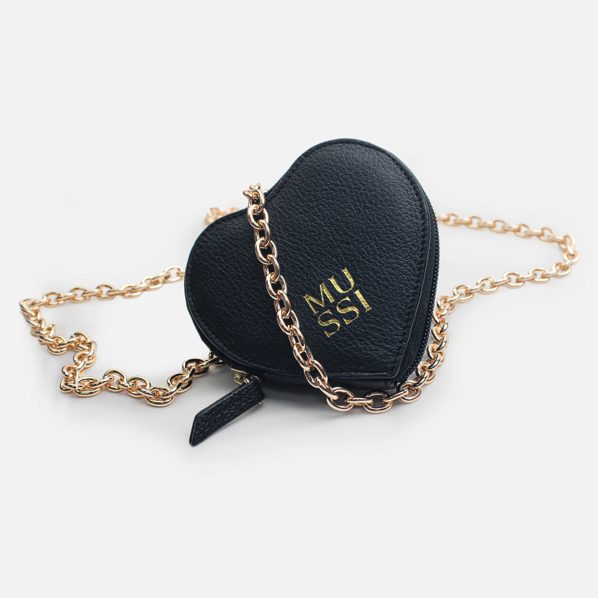 Monedero primula de cuero para mujer - Negro
