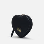 Monedero primula de cuero para mujer - Negro