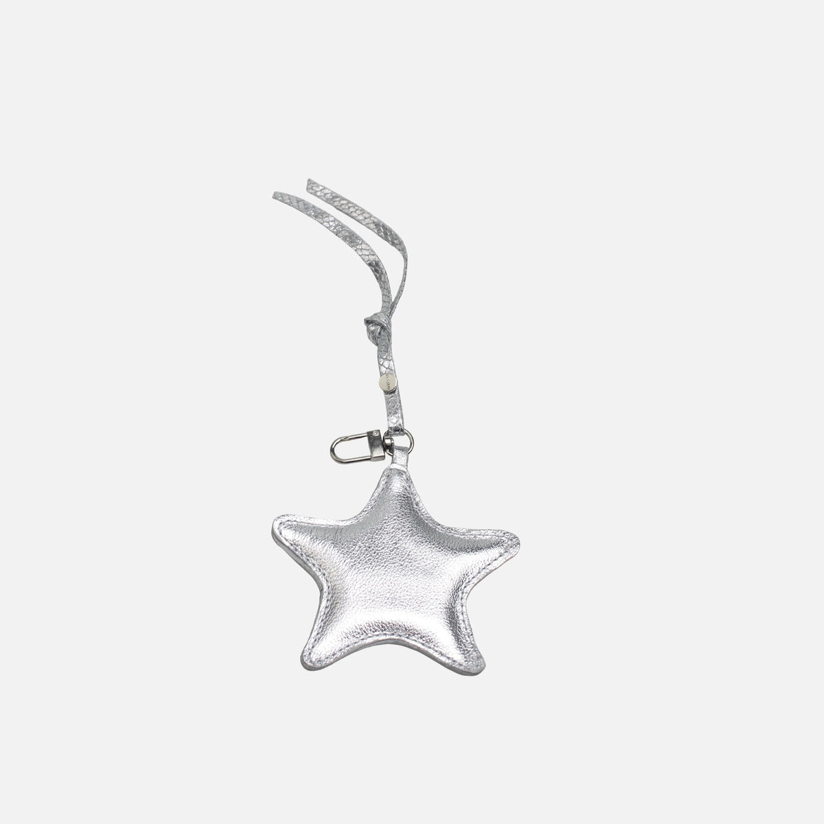 Llavero tirsa de cuero para mujer - Plateado