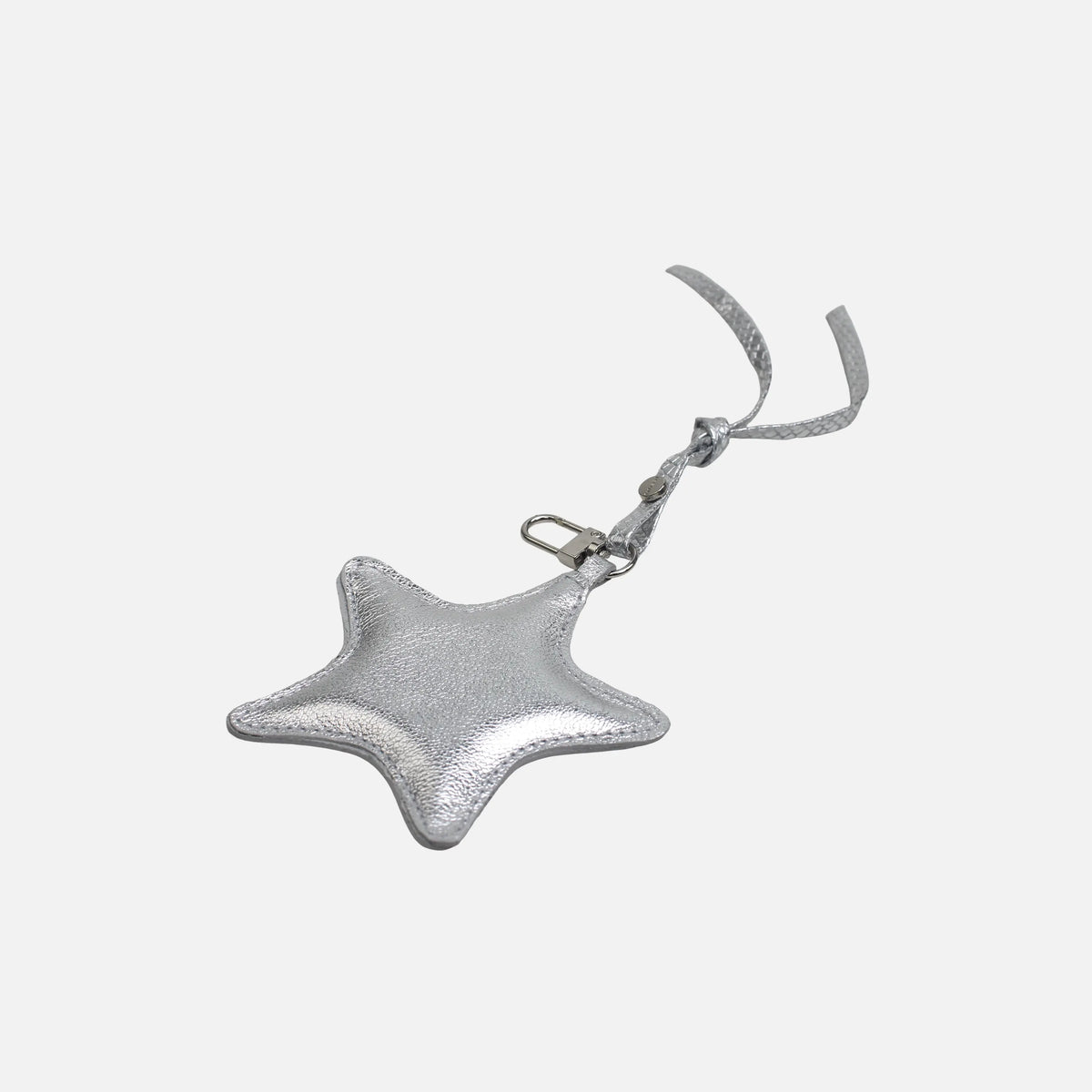 Llavero tirsa de cuero para mujer - Plateado