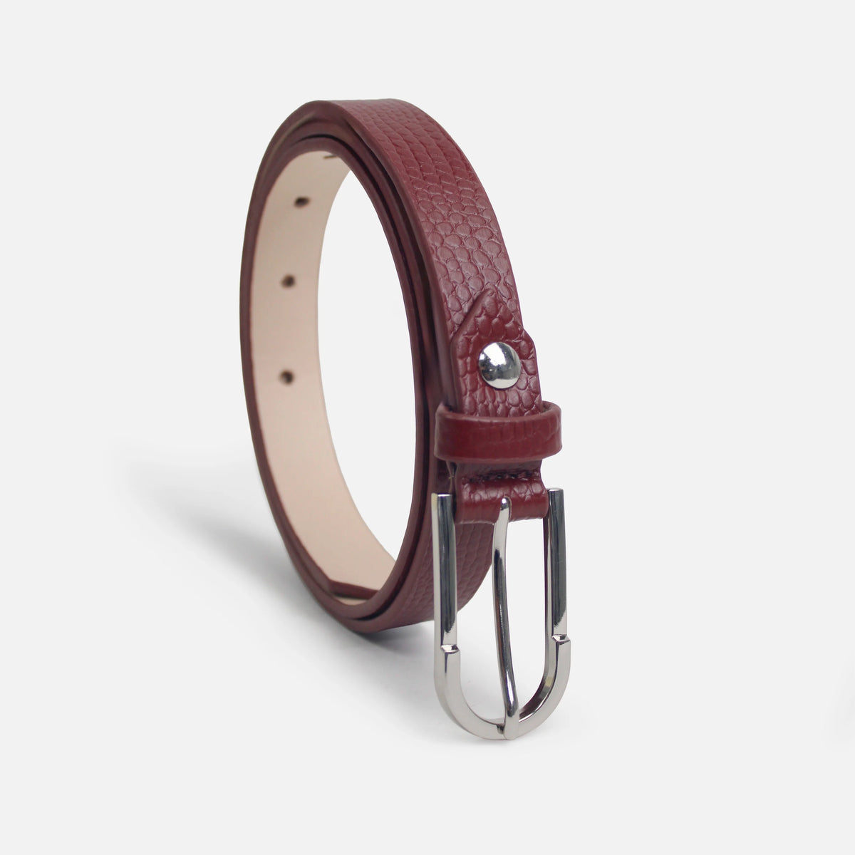 Correa anna de cuero para mujer - Rojo