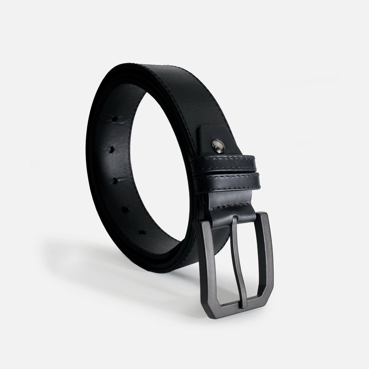 Correa marcus de cuero para hombre - Negro