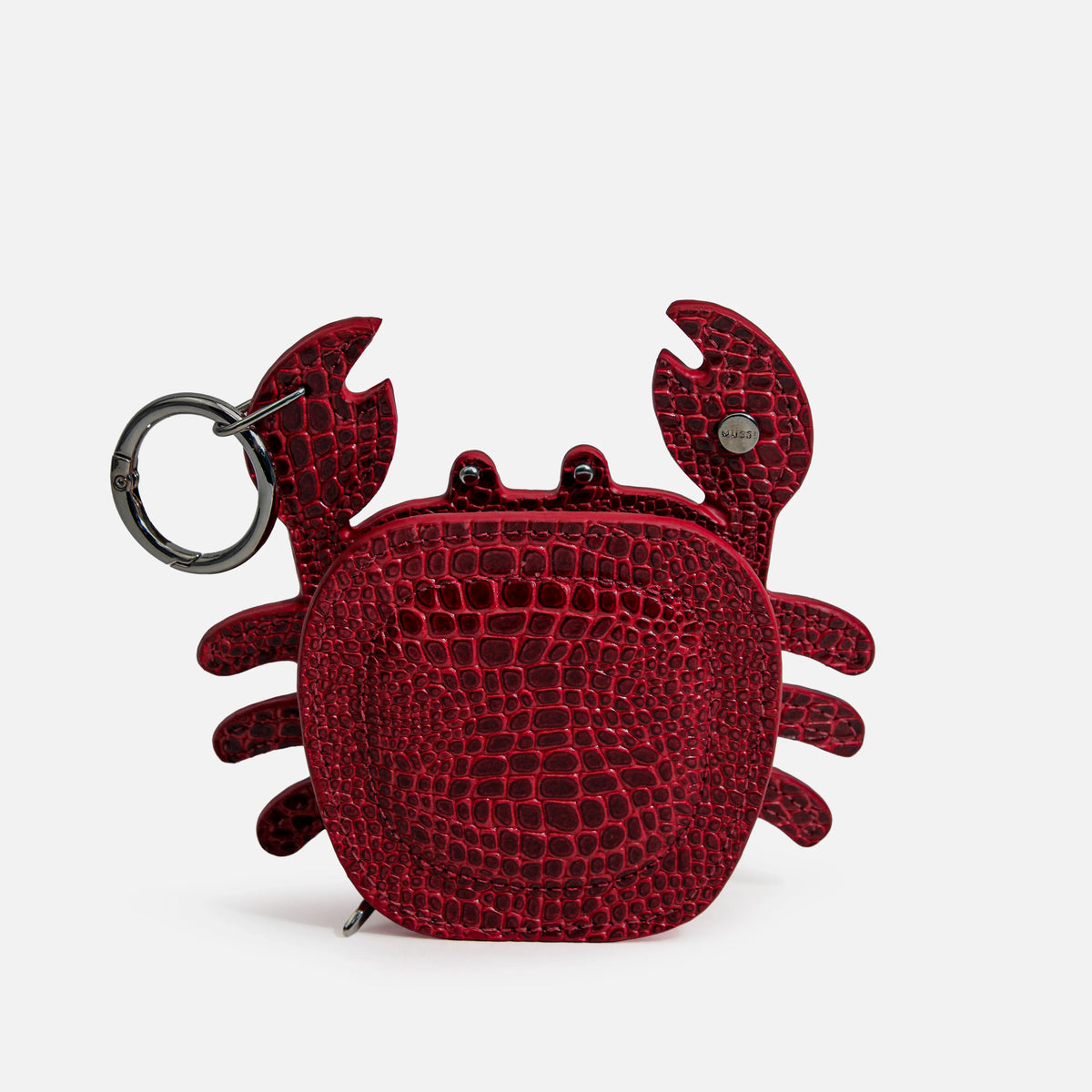 Monedero cangrejo de cuero para mujer - Rojo
