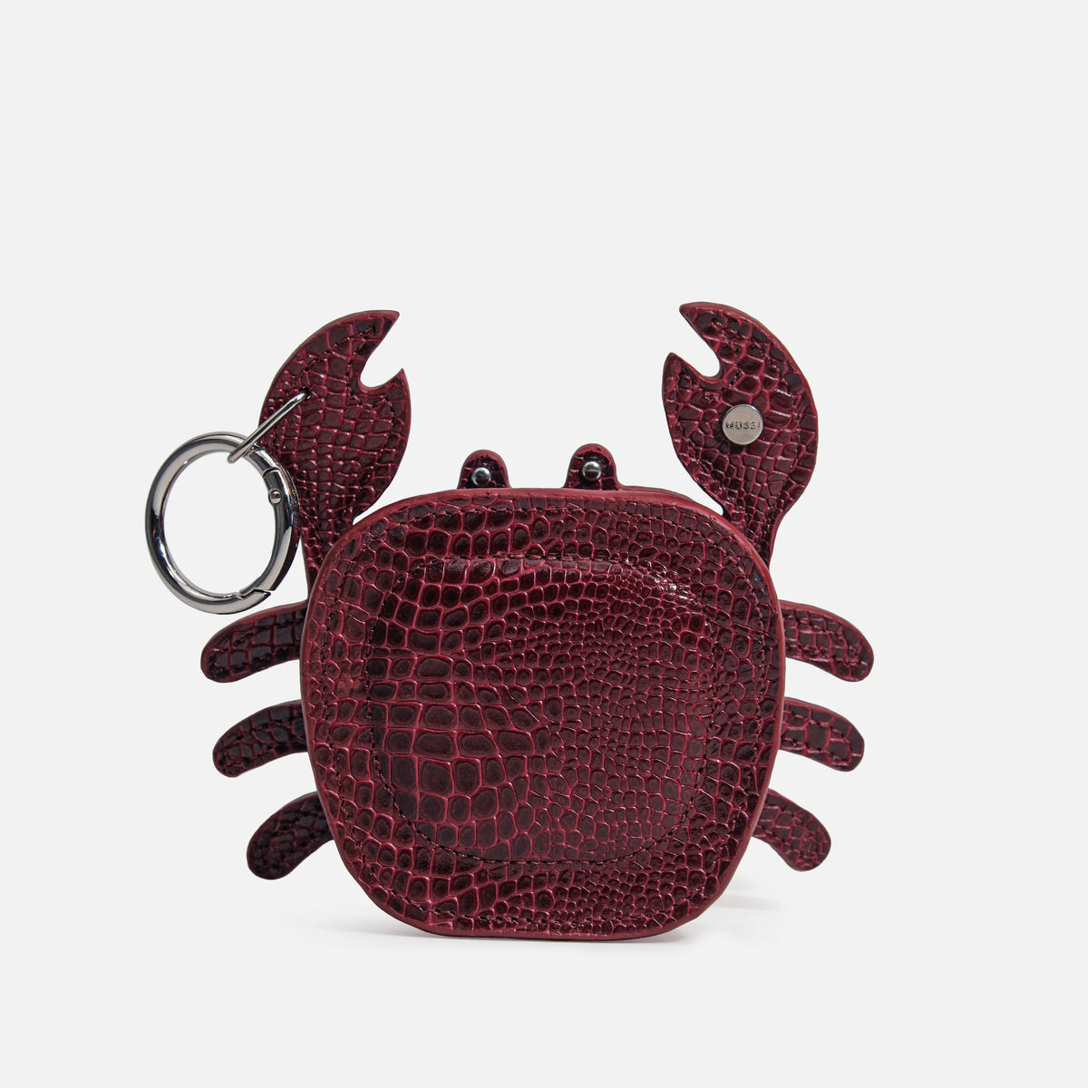Monedero Cangrejo de cuero para mujer - Vino