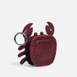 Monedero Cangrejo de cuero para mujer - Vino